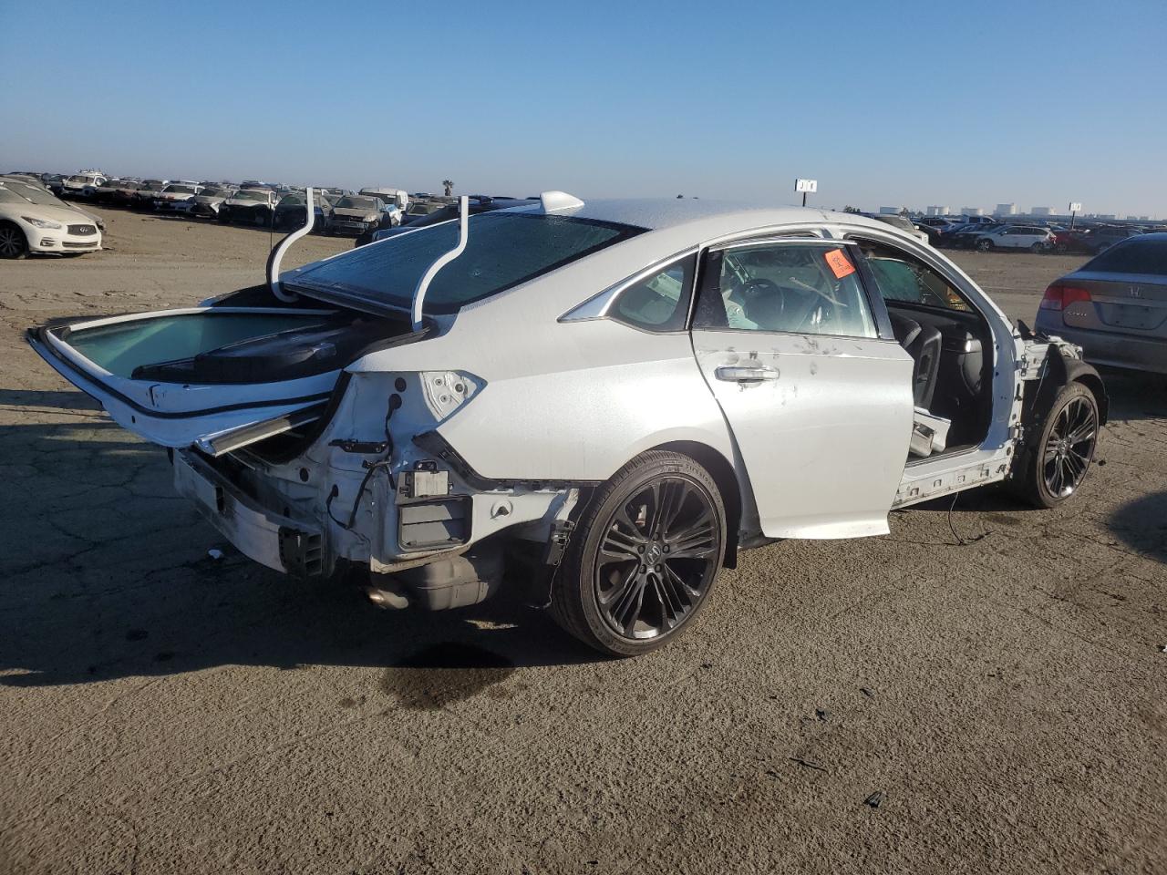 2018 Honda Accord VIN 1HGCV2F9XJA023606 Copart auction photo, vandalism / stripped damage thumbnail 3