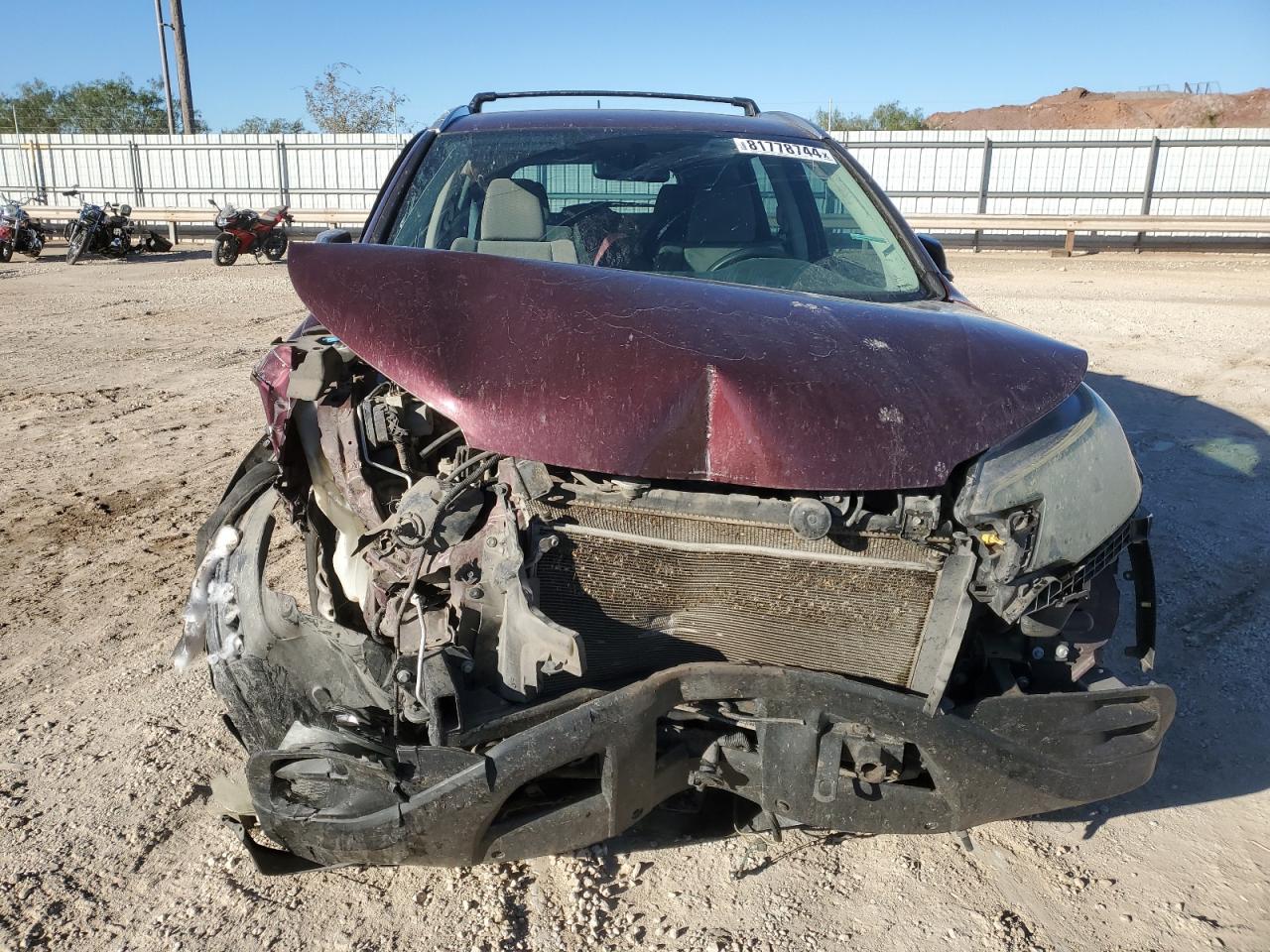 2014 Honda CR-V VIN 5J6RM3H38EL013414 Copart auction photo, front end / rear end damage thumbnail 5