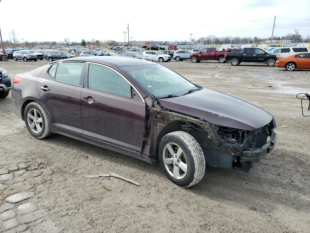 2015 KIA Optima VIN 5XXGM4A70FG430480 Copart auction photo, front end / mechanical damage thumbnail 4