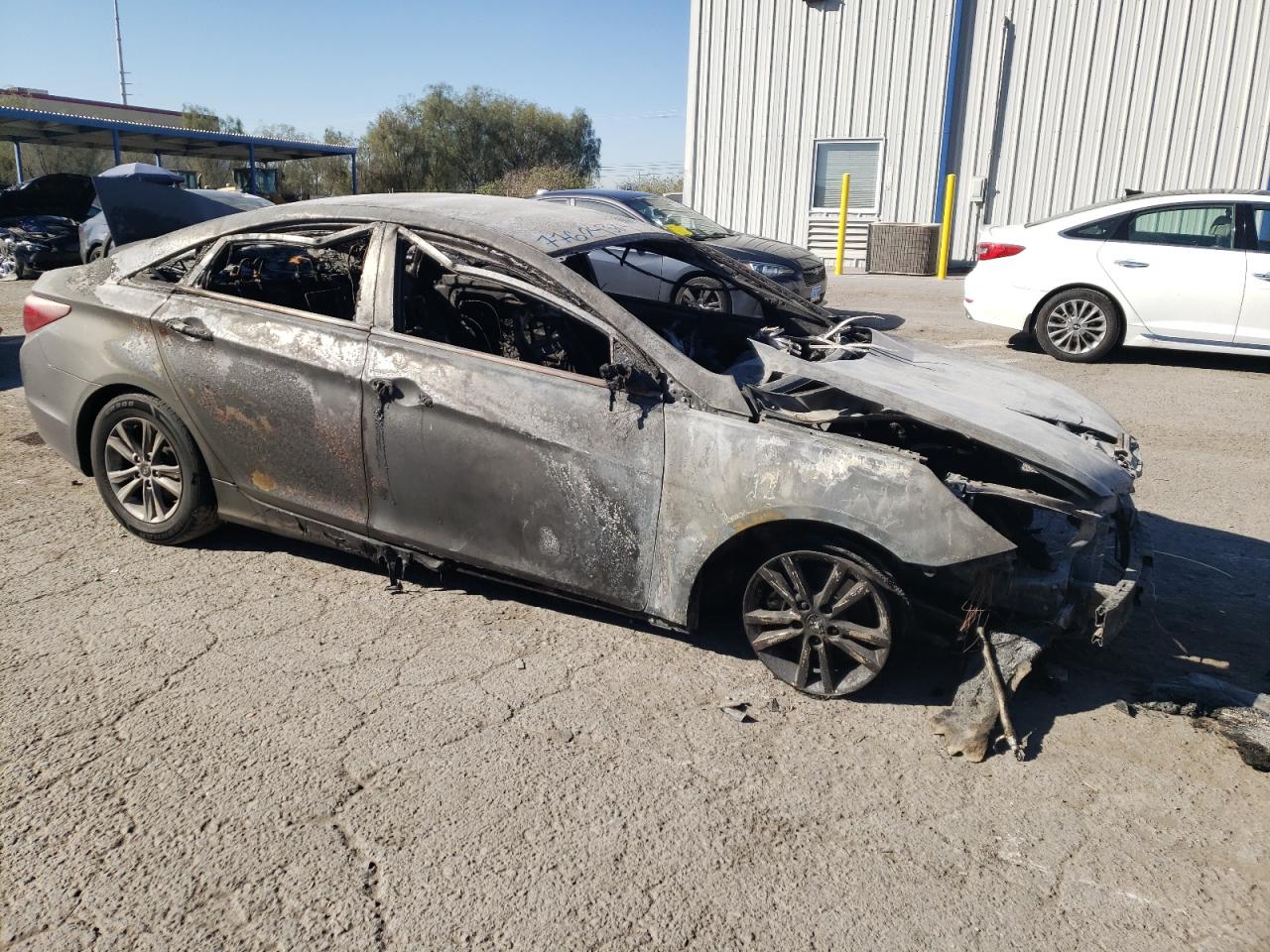 2012 Hyundai Sonata VIN 5NPEB4AC1CH382661 Copart auction photo, burn - engine / burn - interior damage thumbnail 4