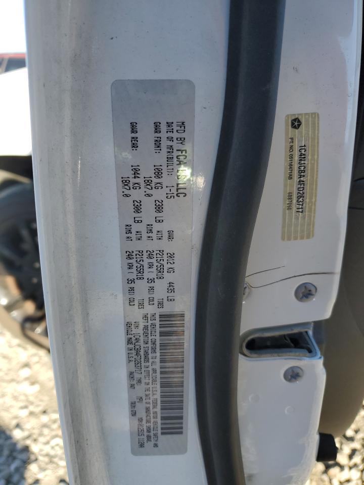 2015 Jeep Compass VIN 1C4NJCBA4FD263717 Copart auction photo, side damage thumbnail 15