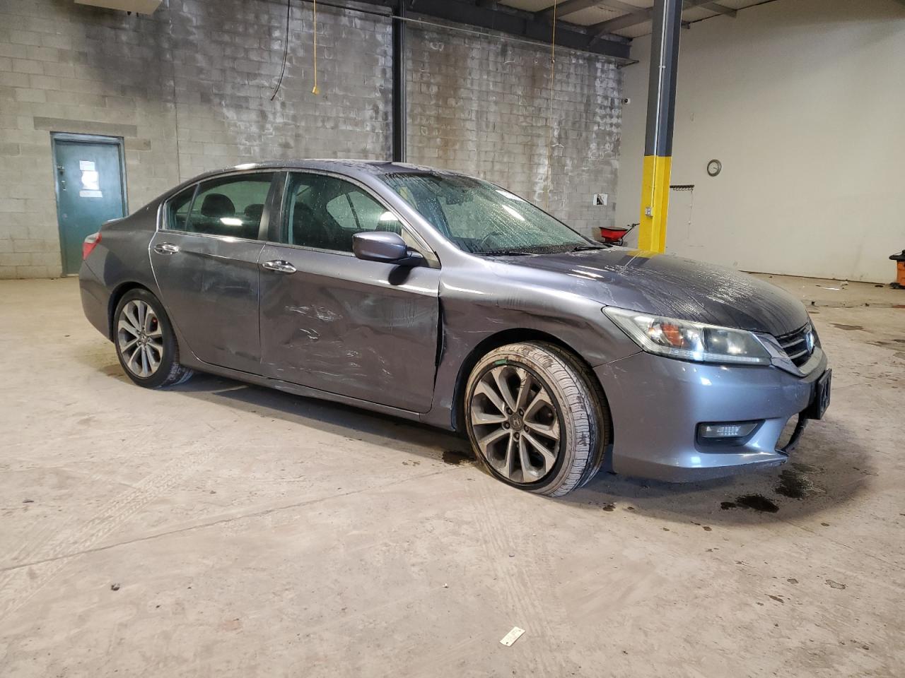 2014 Honda Accord VIN 1HGCR2F59EA021384 Copart auction photo, front end / side damage thumbnail 4