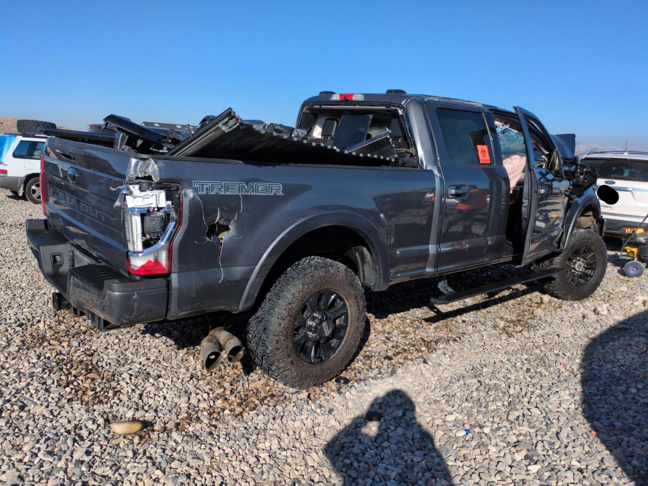 2021 Ford F250 VIN 1FT8W2BT5MEC37824 Copart auction photo, rollover damage thumbnail 3