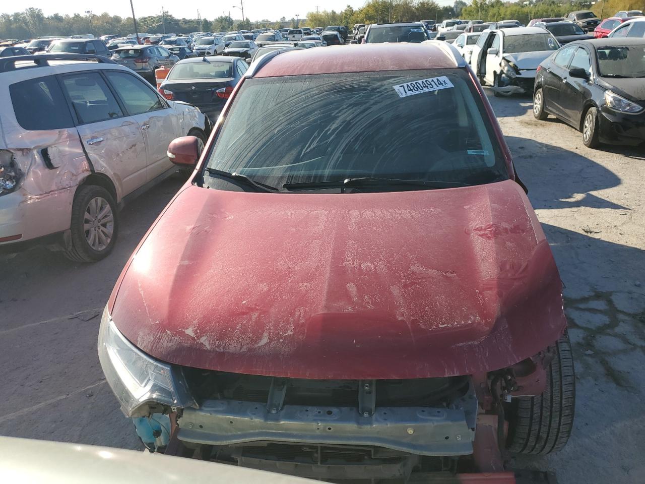 2019 Mitsubishi Outlander VIN JA4AD3A36KZ020684 Copart auction photo, front end / minor dent/scratches damage thumbnail 4