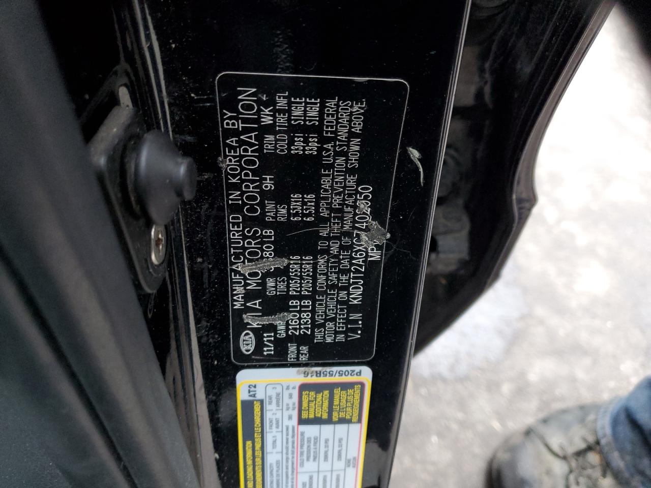 2012 KIA Soul VIN KNDJT2A6XC7402050 Copart auction photo, side damage thumbnail 13