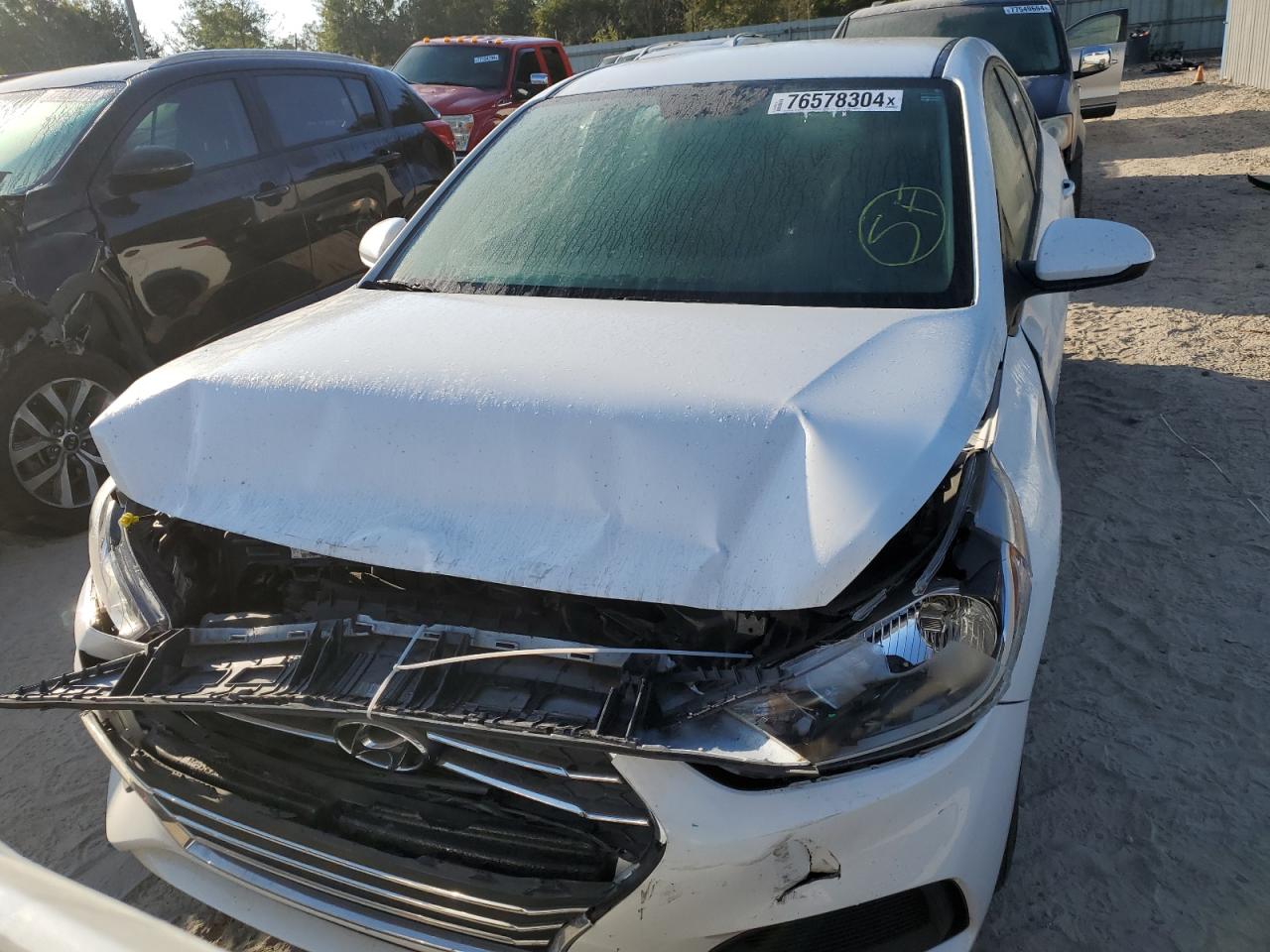 2022 Hyundai Accent VIN 3KPC24A66NE165504 Copart auction photo, front end damage thumbnail 5