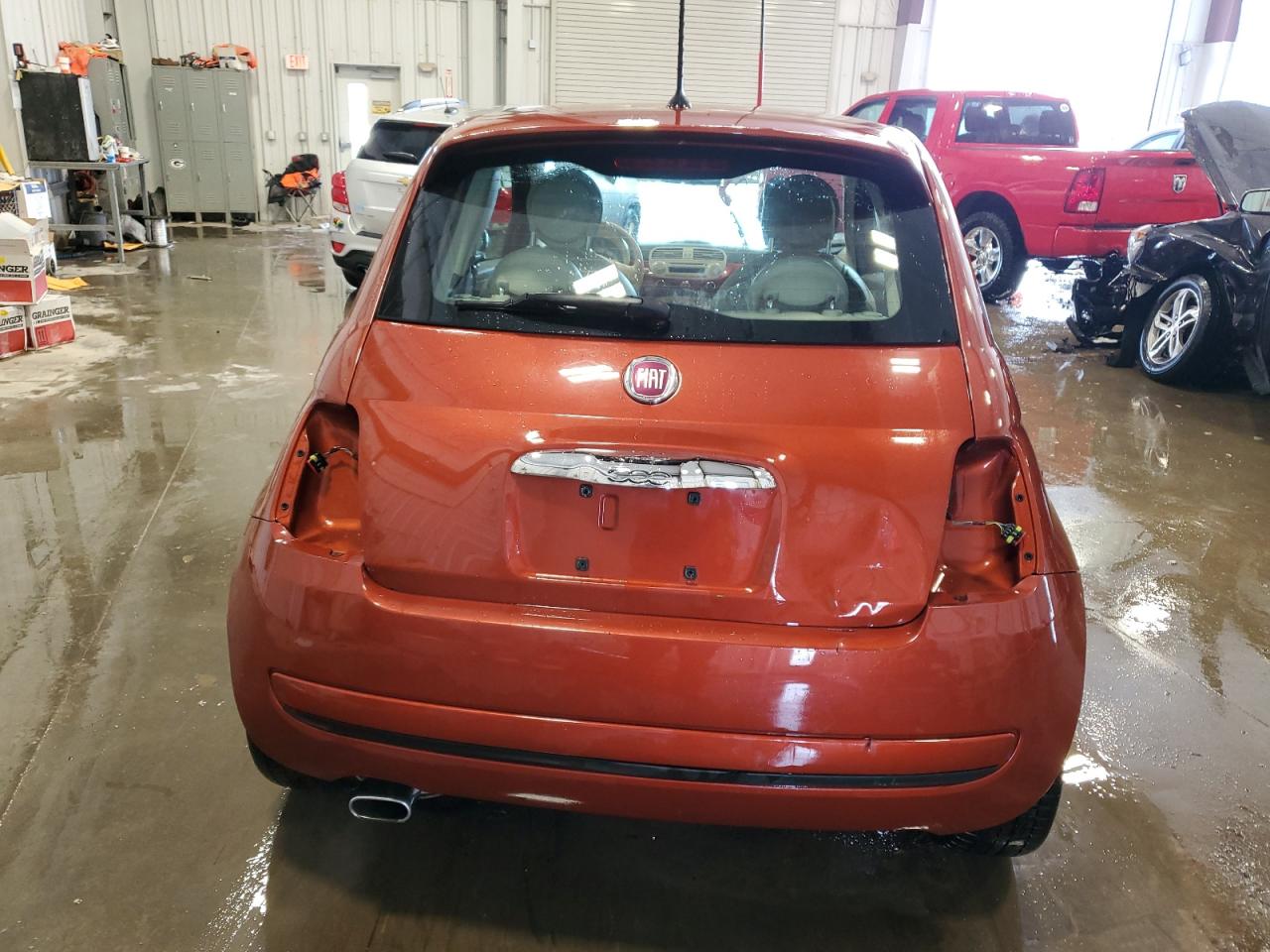 2013 Fiat 500 VIN 3C3CFFAR2DT738519 Copart auction photo, rear end damage thumbnail 6