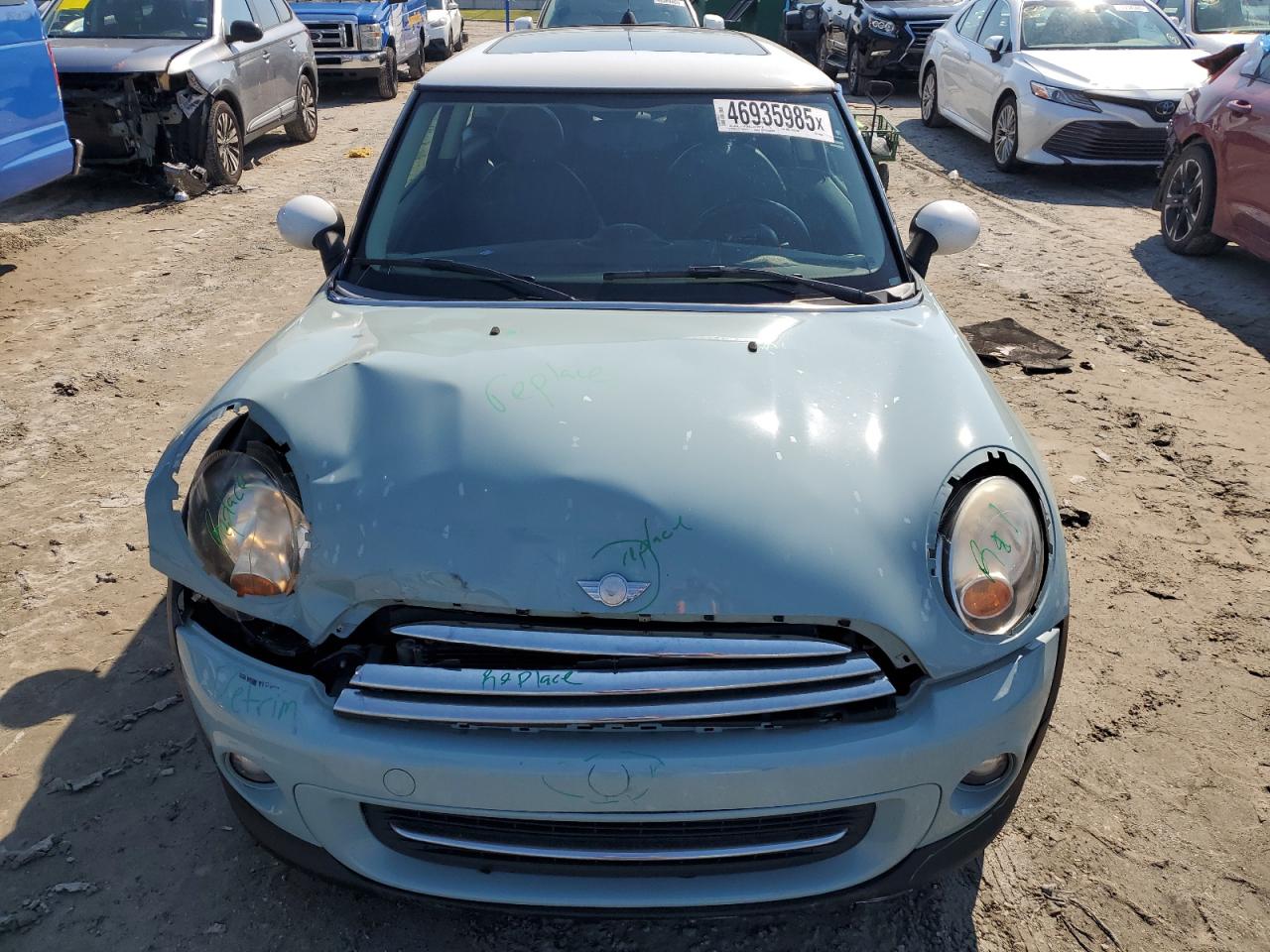 2013 MINI Cooper VIN WMWSU3C5XDT548935 Copart auction photo, front end damage thumbnail 5