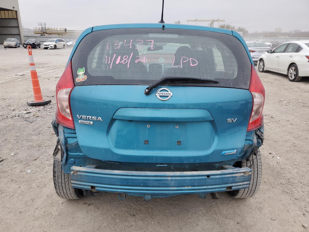 2016 Nissan Versa VIN 3N1CE2CP3GL396234 Copart auction photo, front end / rear end damage thumbnail 6