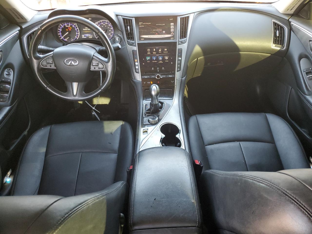 2015 Infiniti Q50 VIN JN1BV7AP0FM342986 Copart auction photo, front end / side damage thumbnail 8