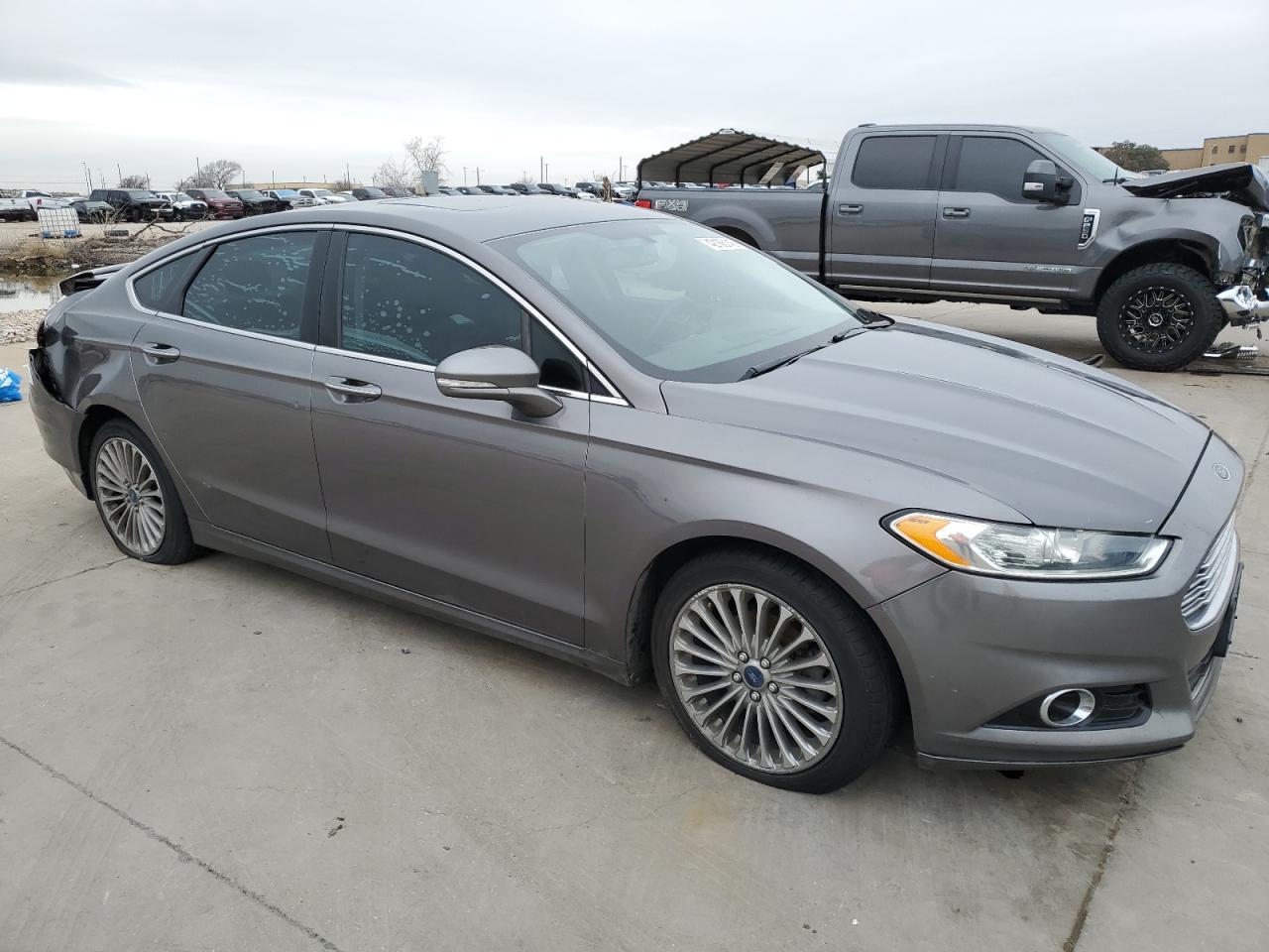 2013 Ford Fusion VIN 3FA6P0K9XDR331794 Copart auction photo, rear end / side damage thumbnail 4