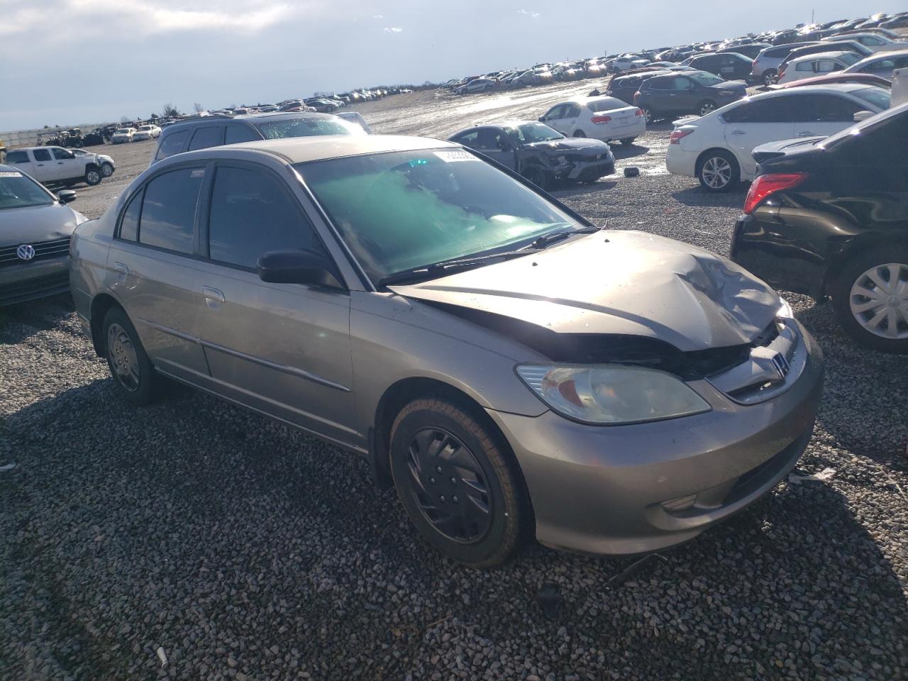 2005 Honda Civic VIN 2HGES156X5H552158 Copart auction photo, front end damage thumbnail 4