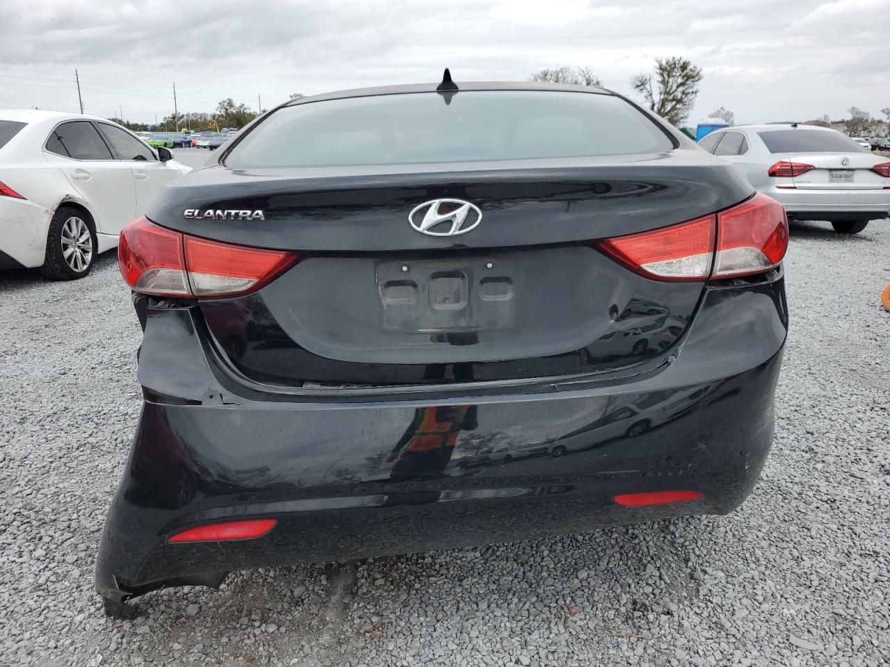 2013 Hyundai Elantra VIN KMHDH4AE8DU866583 Copart auction photo, front end / rear end damage thumbnail 6
