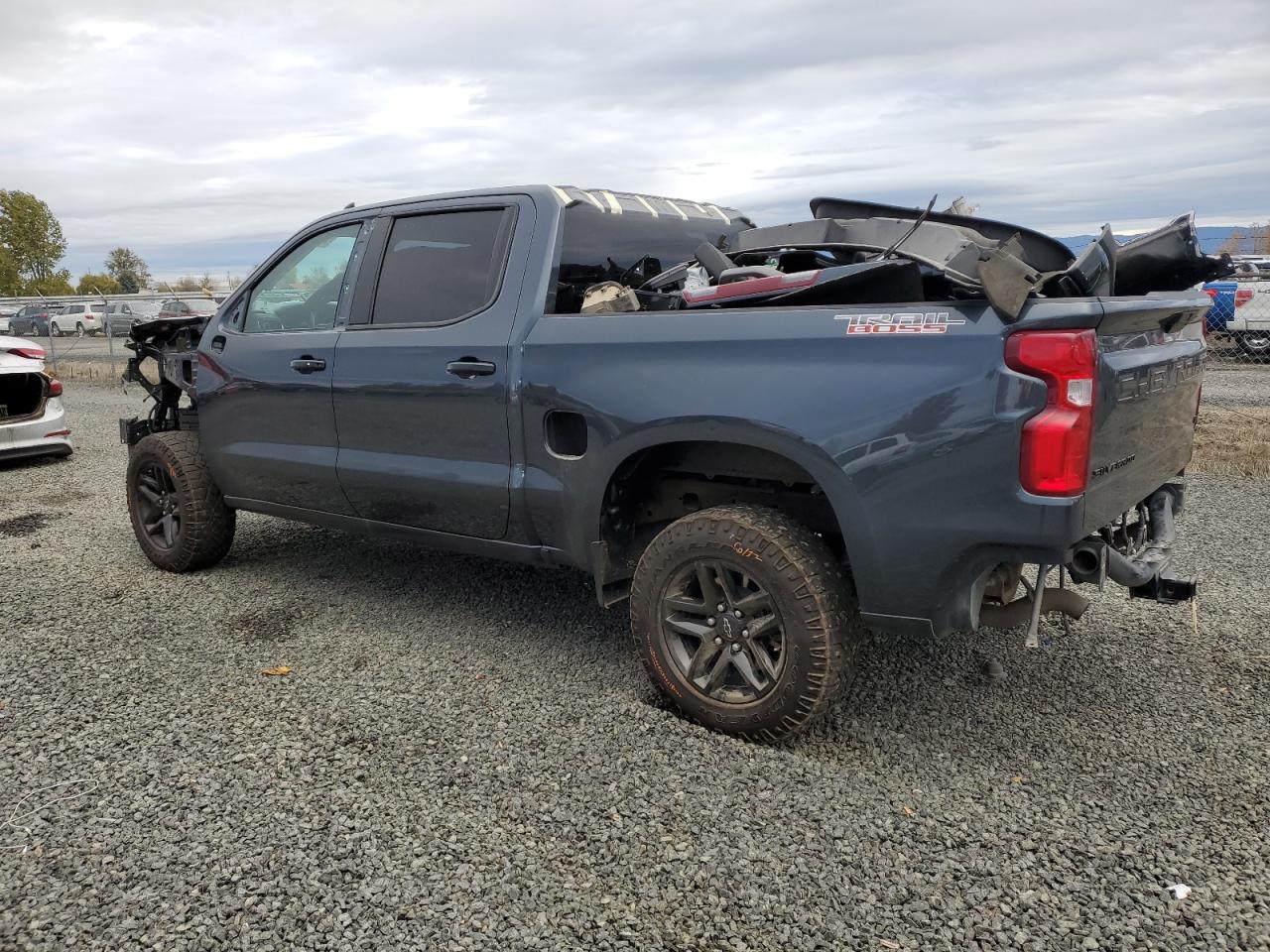 2021 Chevrolet Silverado VIN 1GCPYFED9MZ369267 Copart auction photo, front end / rear end damage thumbnail 2