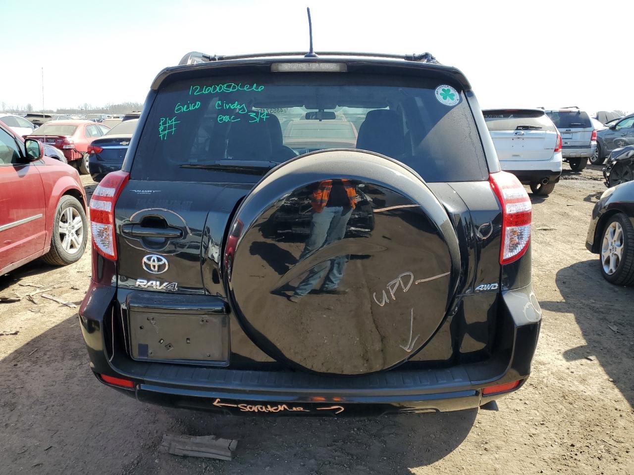 2012 Toyota RAV 4 VIN 2T3BF4DV6CW202958 Copart auction photo, side / rear end damage thumbnail 6