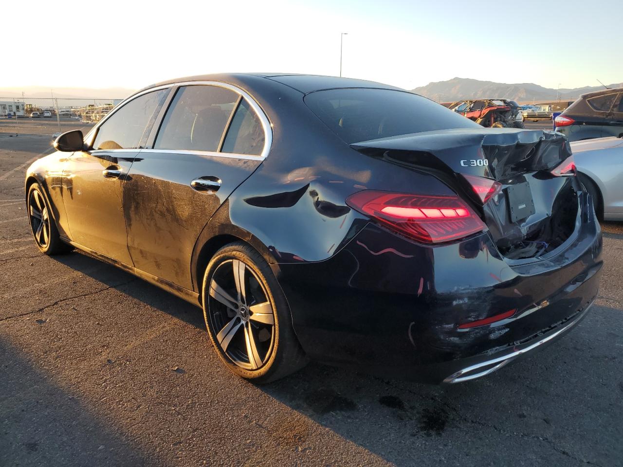 2022 Mercedes-Benz C-klasse VIN W1KAF4GB3NR038400 Copart auction photo, rear end damage thumbnail 2