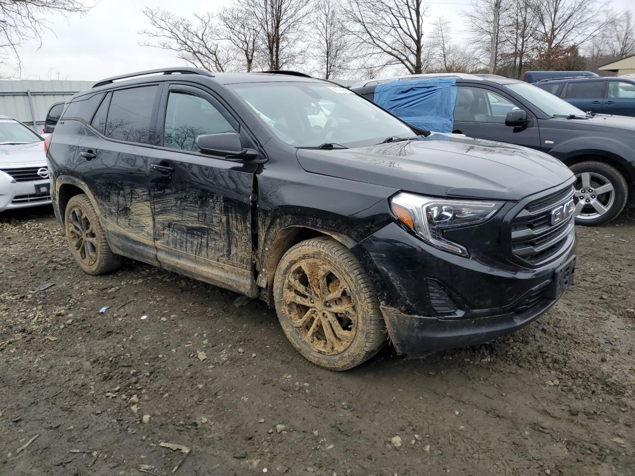 2021 GMC Terrain VIN 3GKALMEV8ML360816 Copart auction photo, front end / side damage thumbnail 4