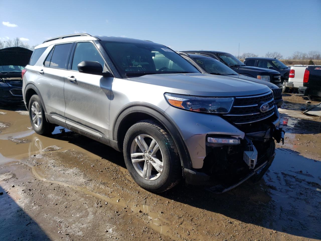 2020 Ford Explorer VIN 1FMSK8DH3LGC08480 Copart auction photo, front end damage thumbnail 4