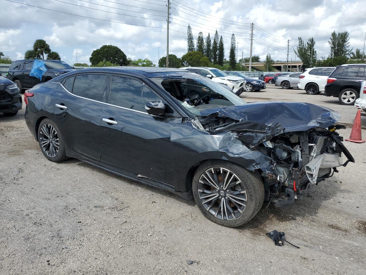 2017 Nissan Maxima VIN 1N4AA6AP6HC407644 Copart auction photo, front end damage thumbnail 4