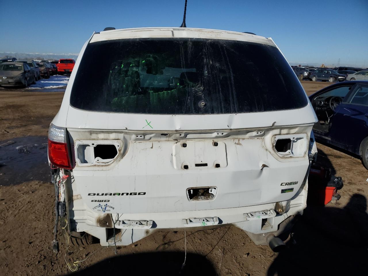 2013 Dodge Durango VIN 1C4RDJDG4DC675797 Copart auction photo, front end / rear end damage thumbnail 6