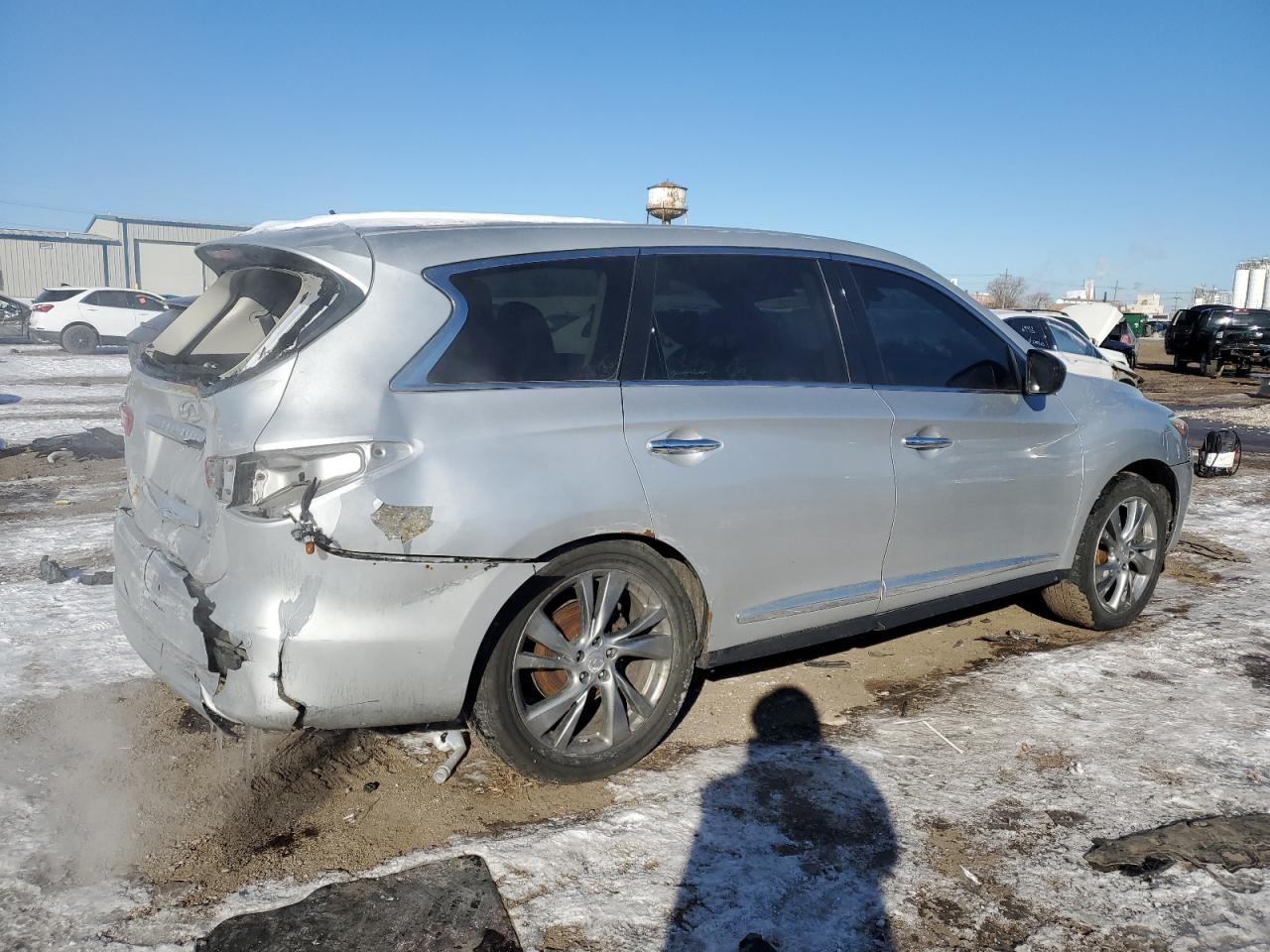 2013 Infiniti JX VIN 5N1AL0MMXDC321004 Copart auction photo, front end / rear end damage thumbnail 3