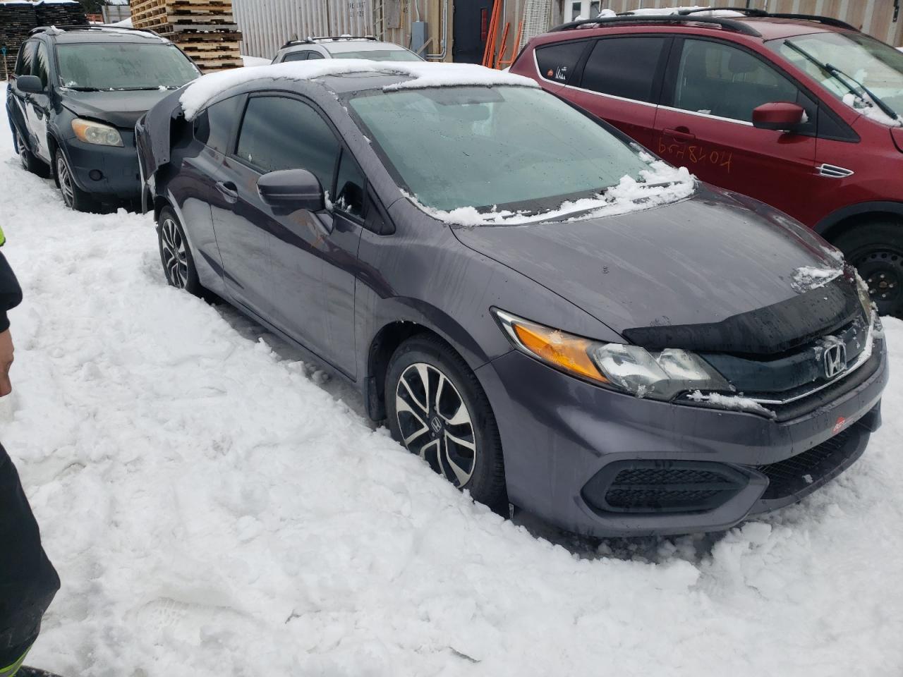 2015 Honda Civic VIN 2HGFG3B58FH002231 Copart auction photo, rear end damage thumbnail 4