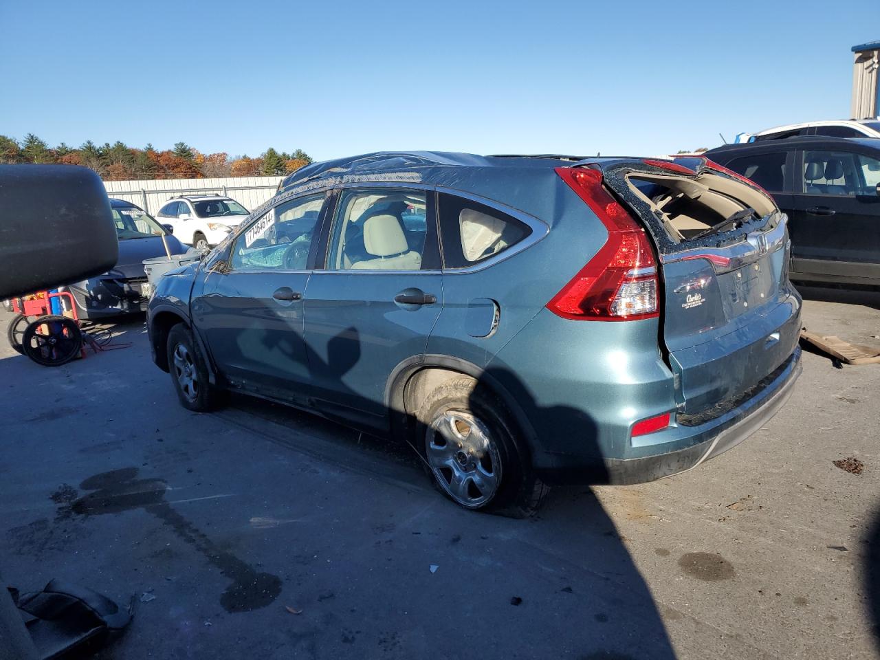 2015 Honda CR-V VIN 5J6RM4H3XFL096903 Copart auction photo, all over damage thumbnail 2