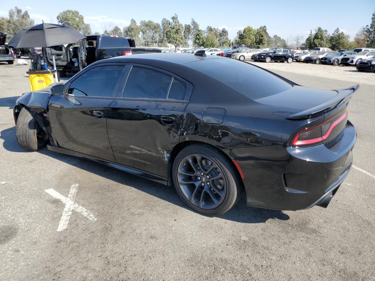2020 Dodge Charger VIN 2C3CDXGJ8LH244430 Copart auction photo, undercarriage / front end damage thumbnail 2