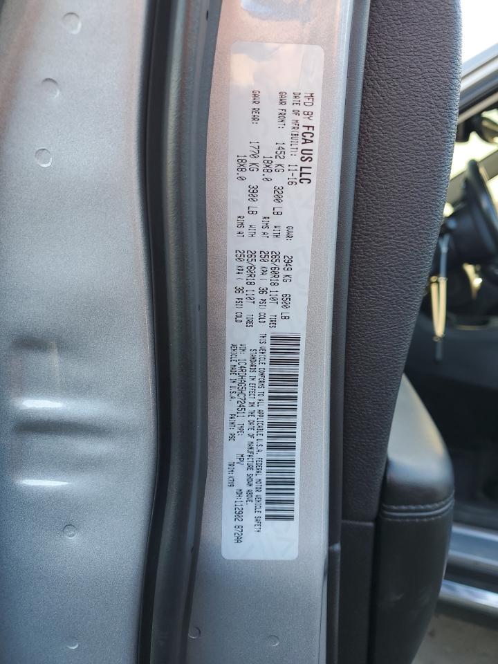 2017 Dodge Durango VIN 1C4RDHAG5HC724511 Copart auction photo, side / rear end damage thumbnail 13