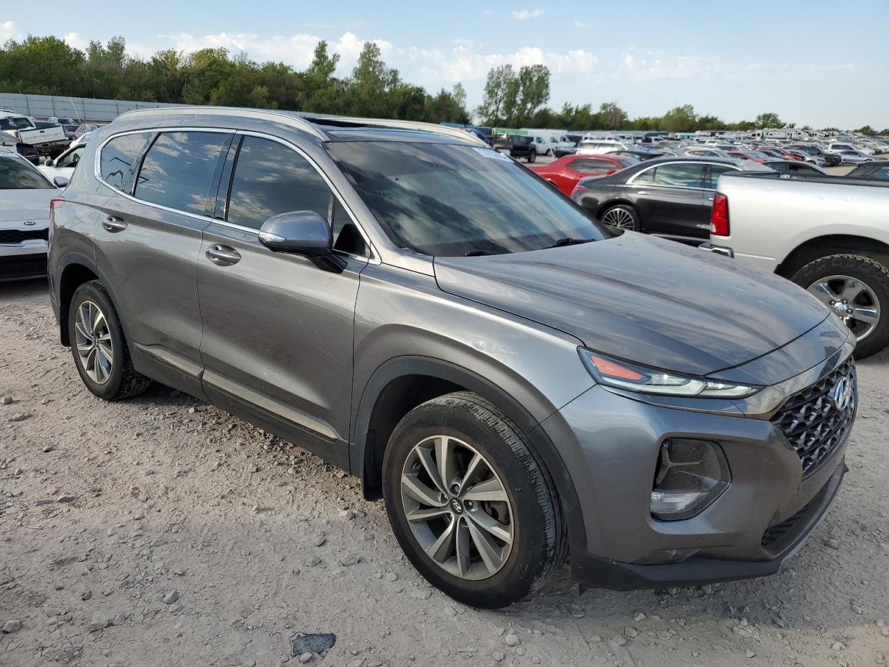 2020 Hyundai Santa Fe VIN 5NMS53AD7LH170177 Copart auction photo, hail / minor dent/scratches damage thumbnail 4