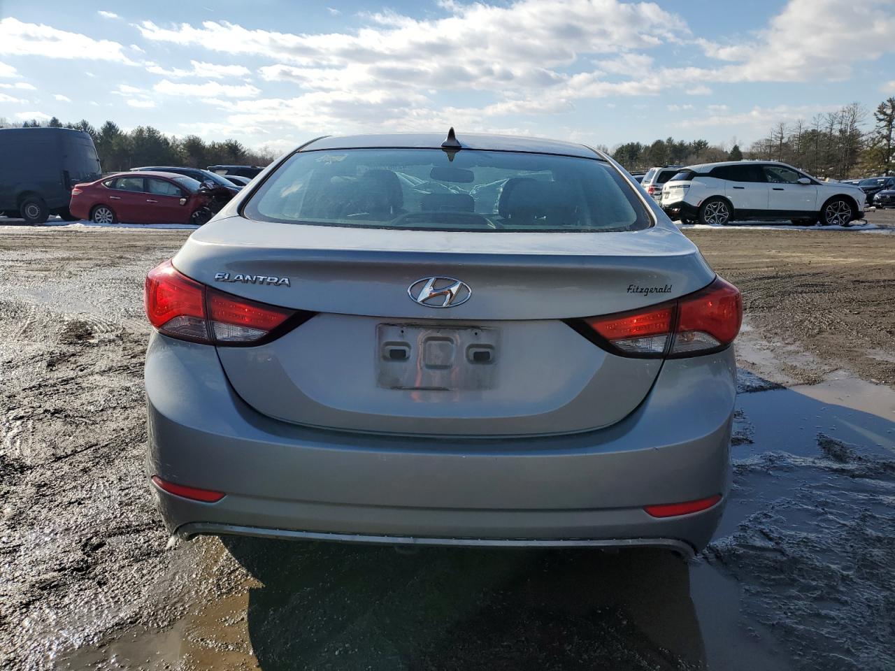 2015 Hyundai Elantra VIN KMHDH4AE5FU222977 Copart auction photo, front end / side damage thumbnail 6