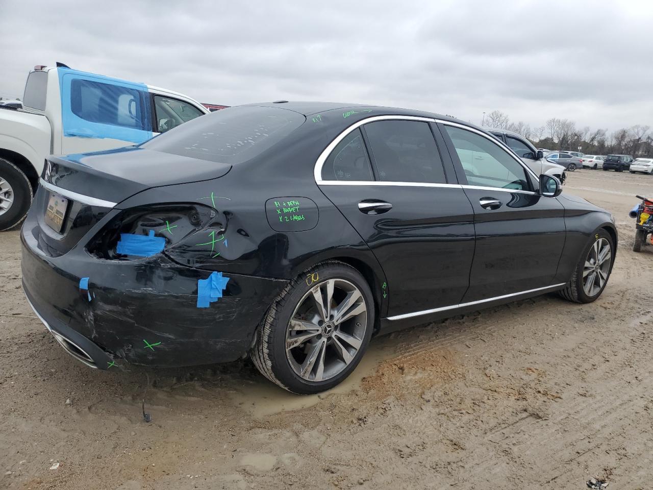 2018 Mercedes-Benz C-klasse VIN 55SWF4JB5JU278846 Copart auction photo, rear end / side damage thumbnail 3