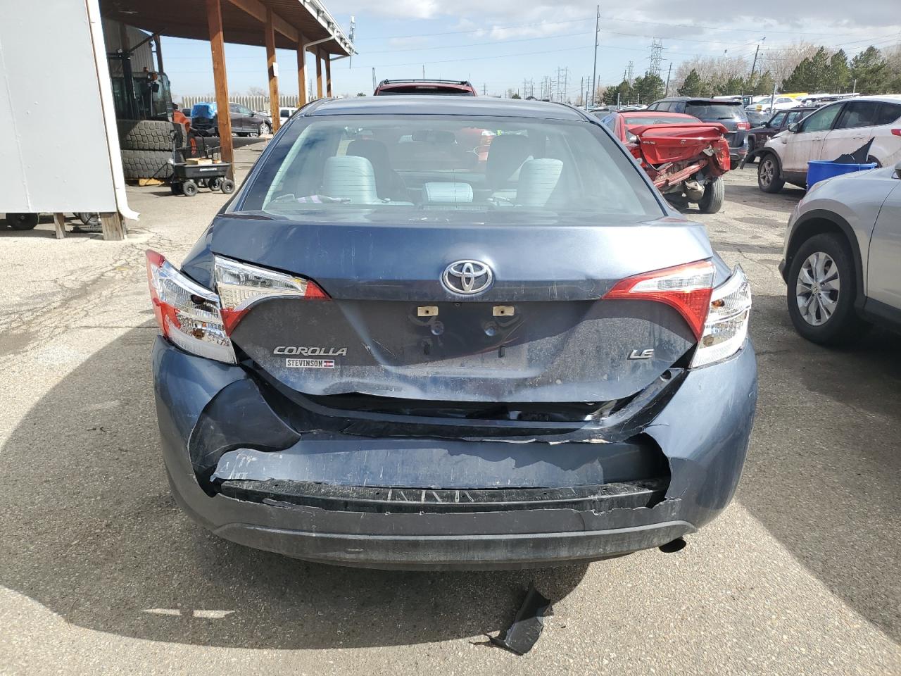 2015 Toyota Corolla VIN 5YFBURHE1FP330052 Copart auction photo, rear end damage thumbnail 6