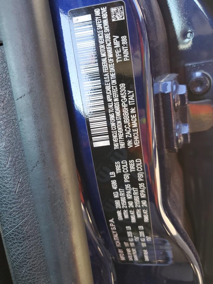 2017 Jeep Renegade VIN ZACCJBBB6HPG45309 Copart auction photo, front end damage thumbnail 13