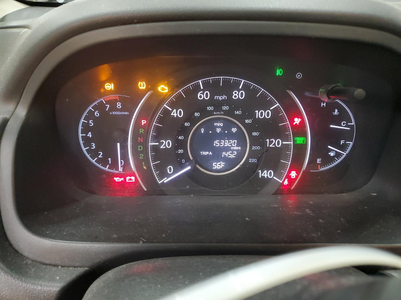 2012 Honda CR-V VIN 5J6RM4H7XCL016188 Copart auction photo, front end / hail damage thumbnail 9