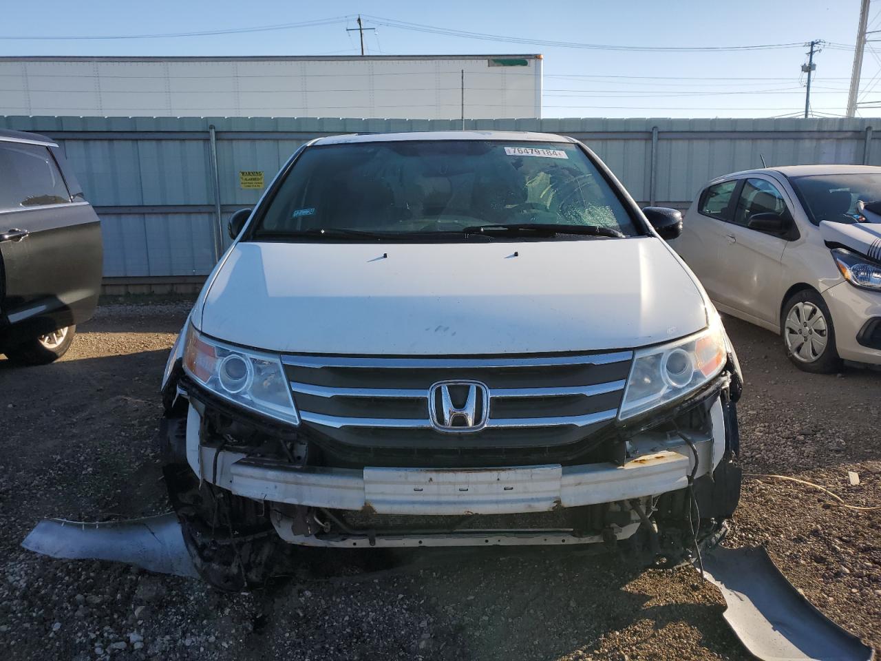 2011 Honda Odyssey VIN 5FNRL5H91BB012029 Copart auction photo, rear end / front end damage thumbnail 5