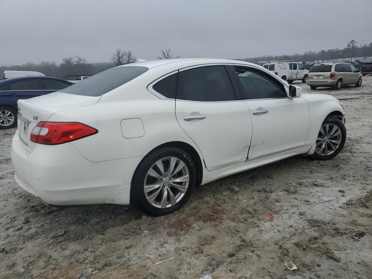 2013 Infiniti M VIN JN1BY1AP9DM514286 Copart auction photo, all over damage thumbnail 3