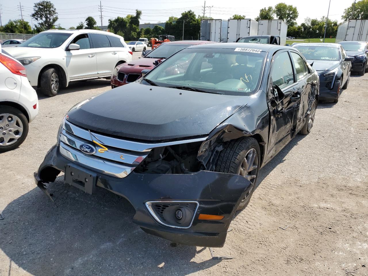 2012 Ford Fusion VIN 3FAHP0JG7CR135495 Copart auction photo, side / front end damage thumbnail 2