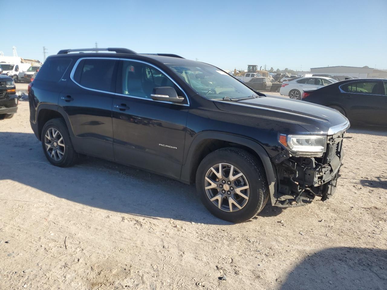 2021 GMC Acadia VIN 1GKKNMLS7MZ130104 Copart auction photo, front end / side damage thumbnail 4
