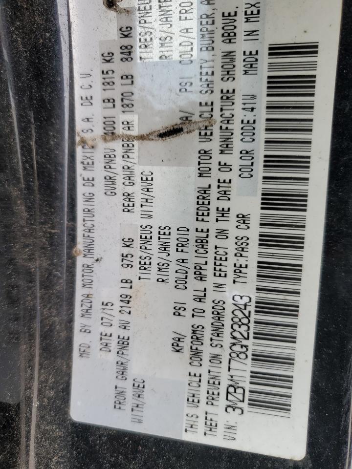2016 Mazda 3 VIN 3MZBM1T78GM238243 Copart auction photo, front end damage thumbnail 14