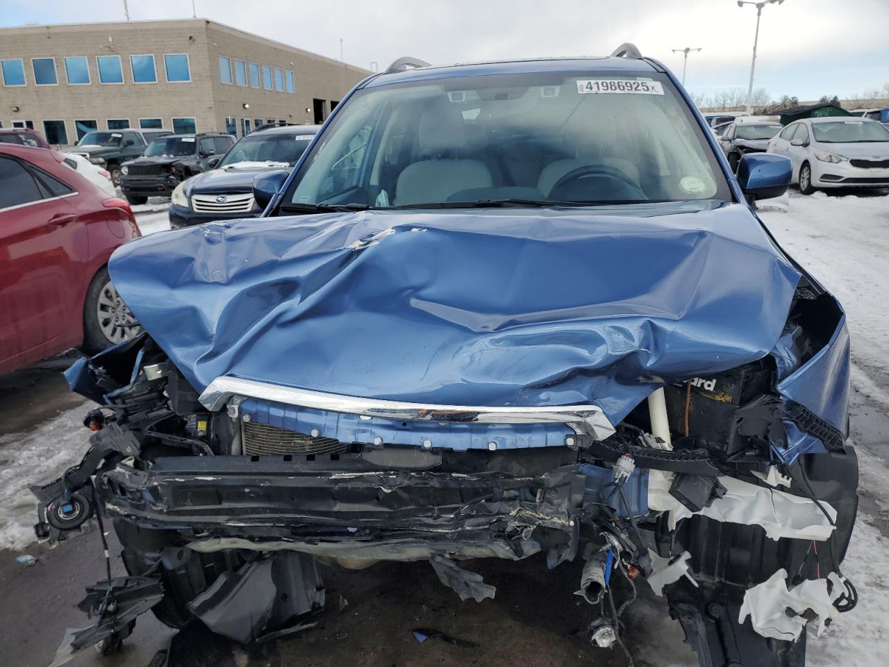 2017 Subaru Forester VIN JF2SJAGC5HH586303 Copart auction photo, front end damage thumbnail 5