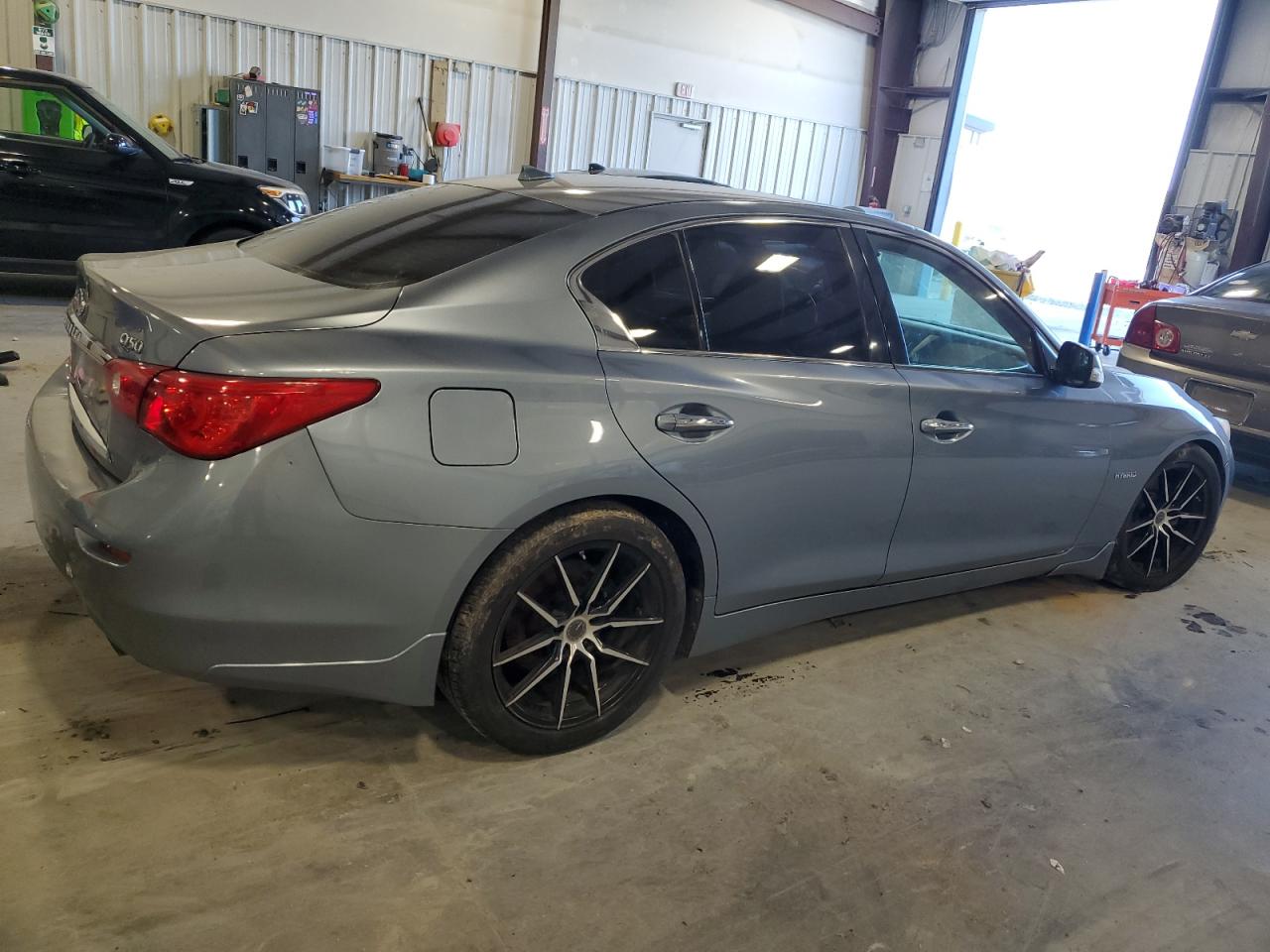 2014 Infiniti Q50 VIN JN1AV7AP2EM690640 Copart auction photo, front end damage thumbnail 3