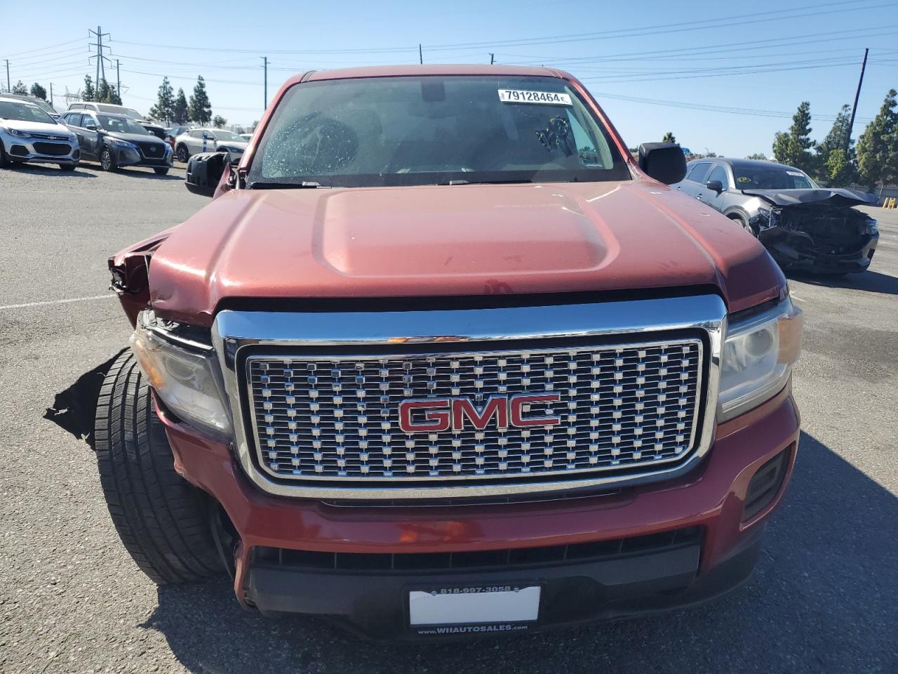 2016 GMC Canyon VIN 1GTG5BE36G1328199 Copart auction photo, front end / undercarriage damage thumbnail 5