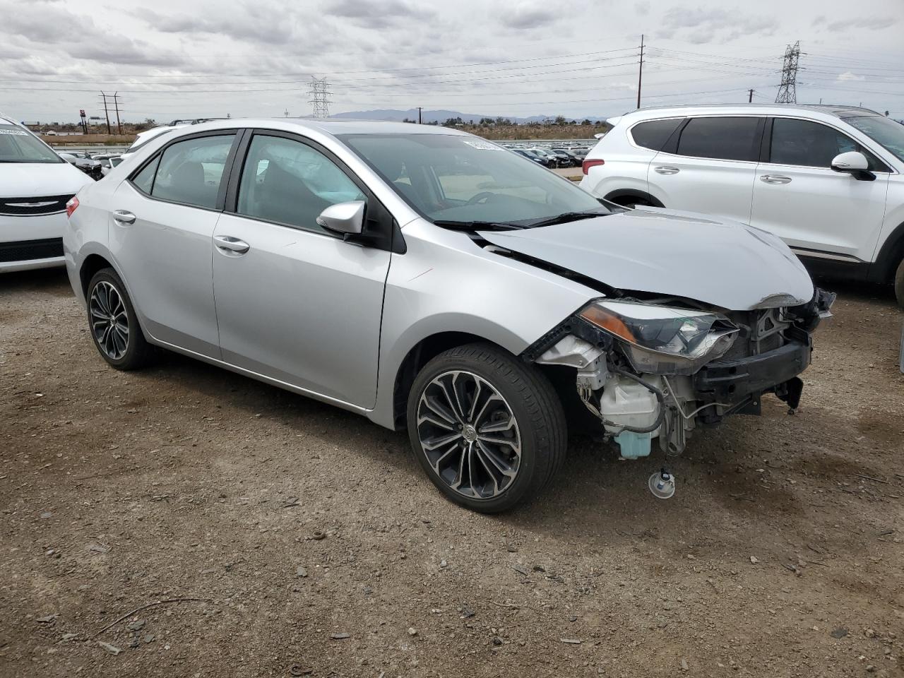2015 Toyota Corolla VIN 5YFBURHE8FP249257 Copart auction photo, front end / frame damage damage thumbnail 4