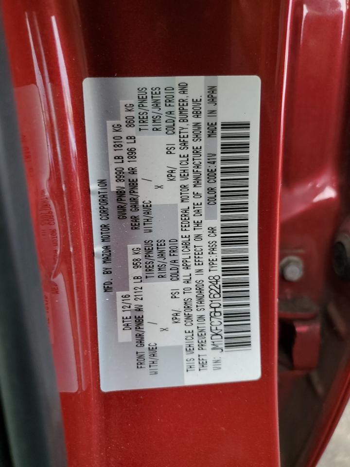 2017 Mazda CX-3 VIN JM1DKFC76H0162248 Copart auction photo, side damage thumbnail 13