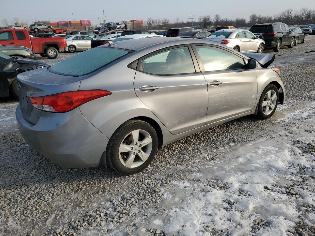 2013 Hyundai Elantra VIN KMHDH4AEXDU559626 Copart auction photo, front end damage thumbnail 3