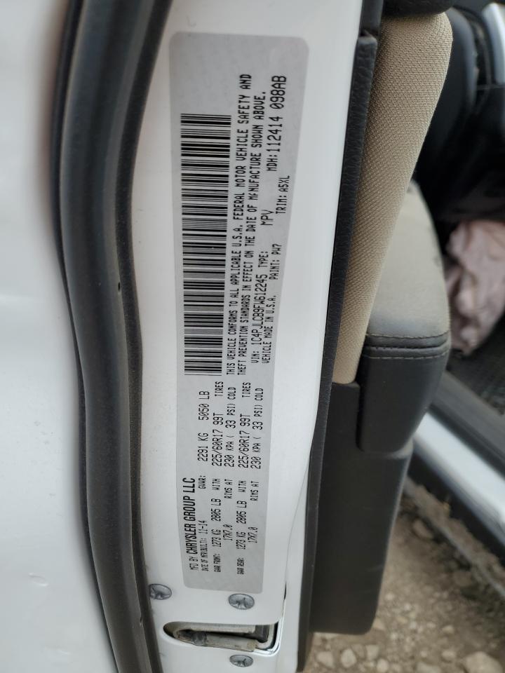 2015 Jeep Grand Cherokee VIN 1C4PJLCB9FW612245 Copart auction photo, front end / side damage thumbnail 13