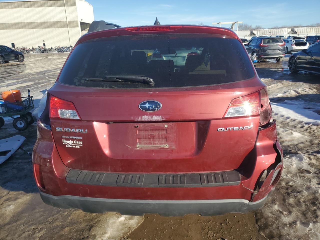 2014 Subaru Outback VIN 4S4BRCLC4E3206039 Copart auction photo, rear end damage thumbnail 6