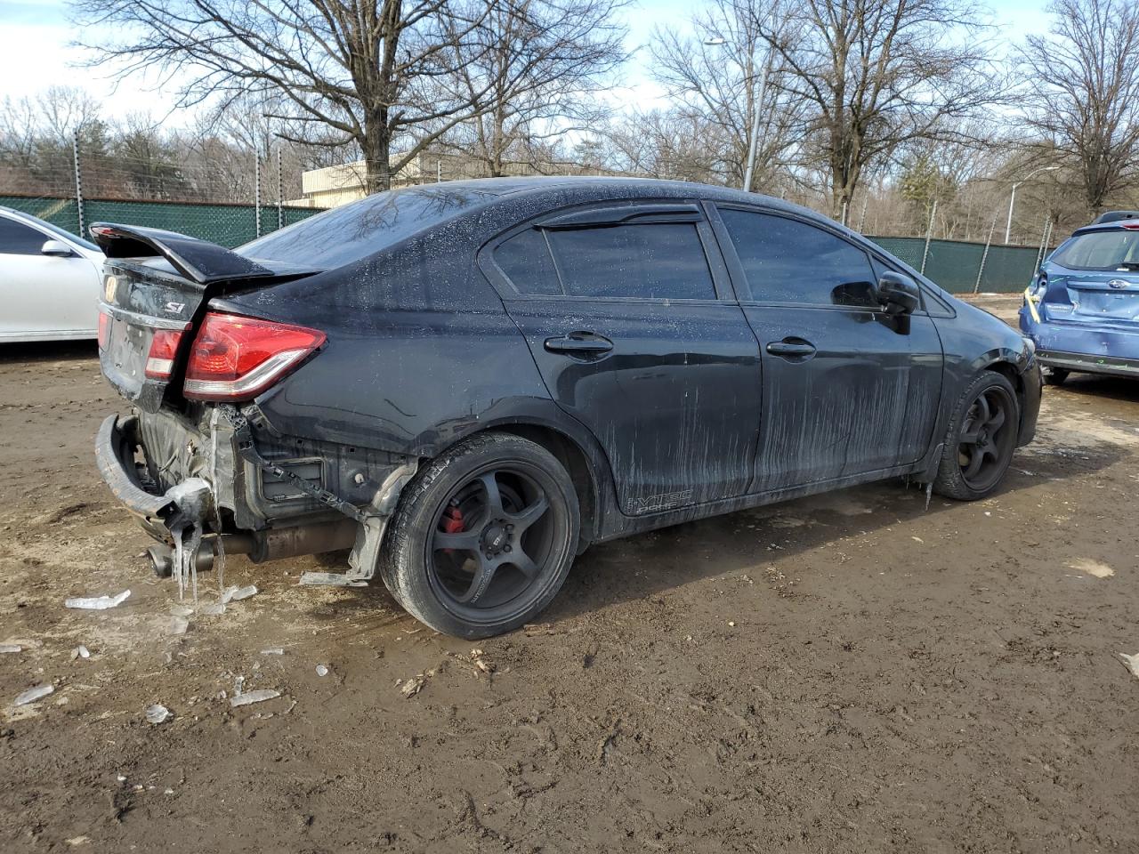 2014 Honda Civic VIN 2HGFB6E59EH701474 Copart auction photo, rear end damage thumbnail 3