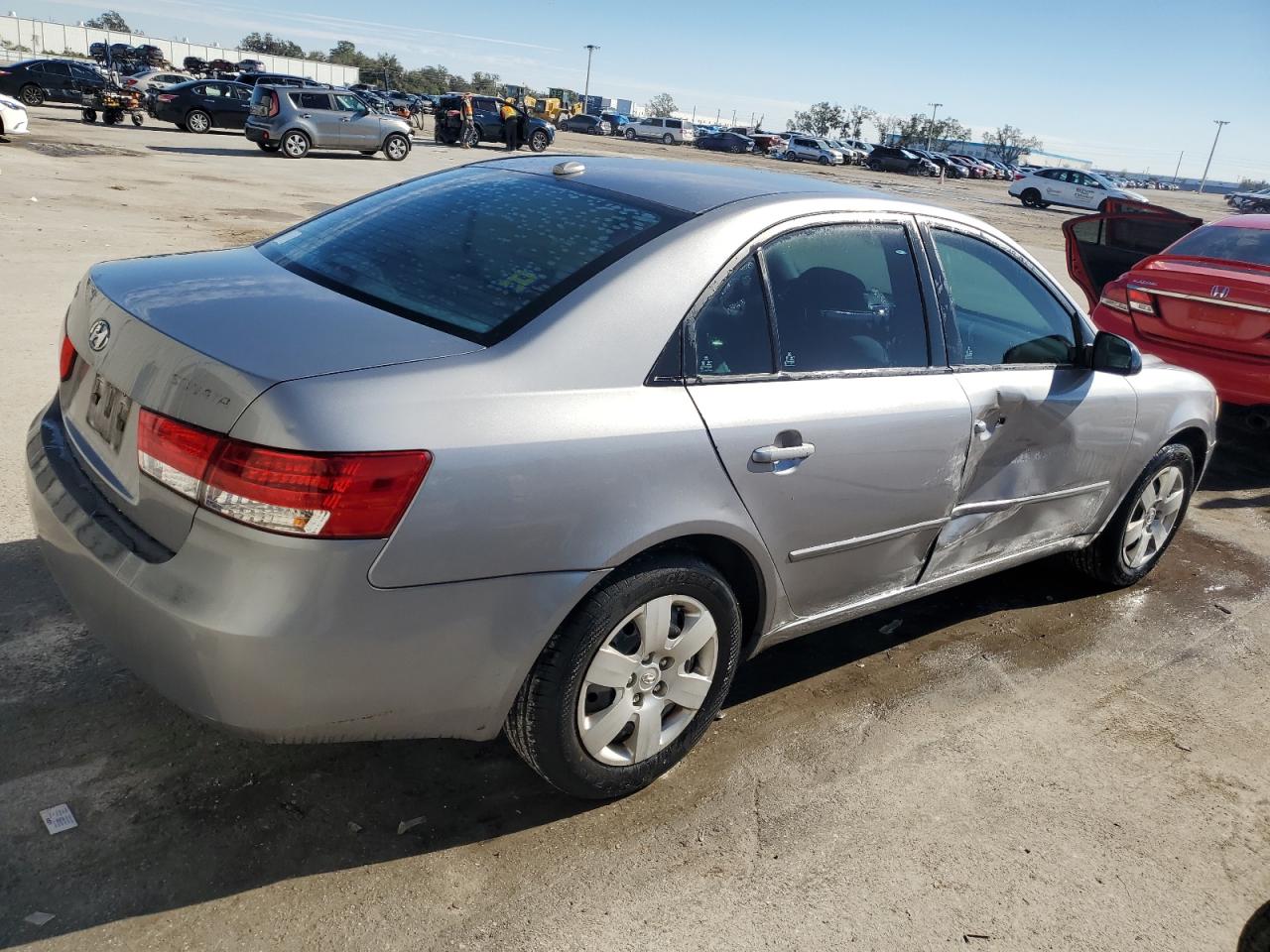 2008 Hyundai Sonata VIN 5NPET46C68H337793 Copart auction photo, front end / side damage thumbnail 3